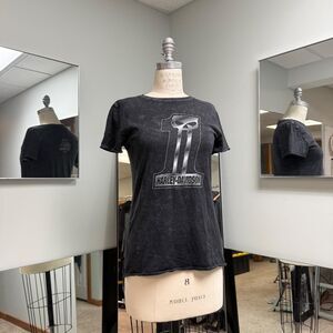 Black Harley Davidson Graphic Tshirt